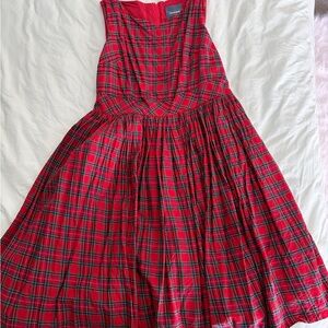 ModCloth Red Tartan Plaid Dress